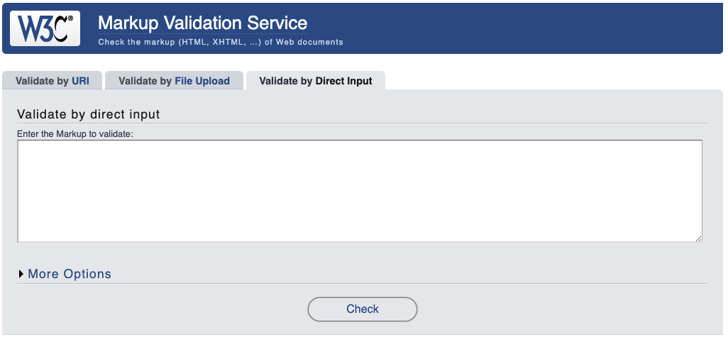 The W3C Markup Validation Service